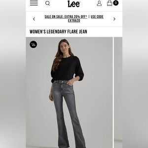 Lee Women’s Dark Gray flare jeans size 6